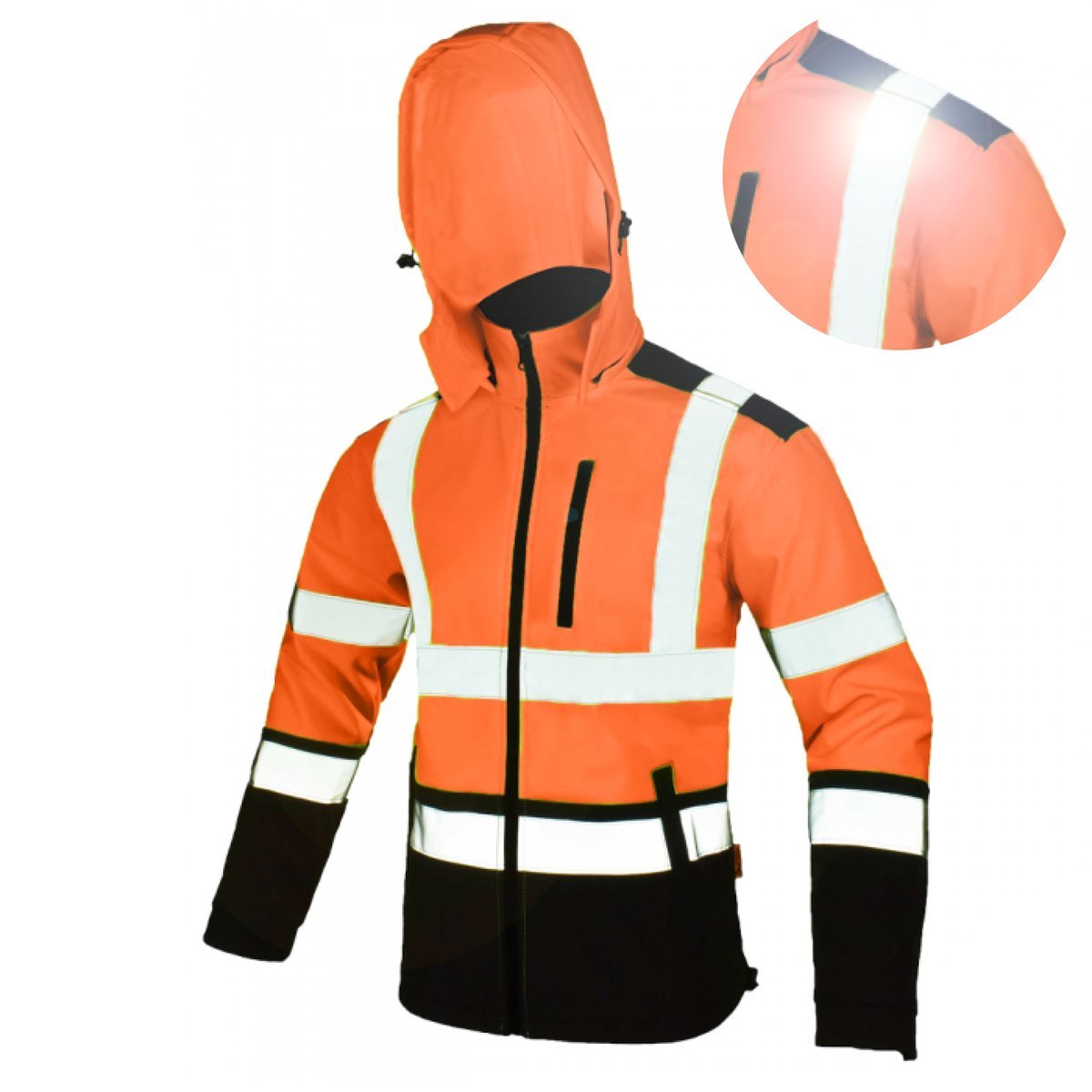 Kurtka robocza Softshell ODBLASKOWA ostrzegawcza WODOODPORNA Bluza bhp XL
