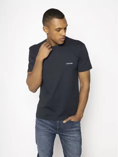 Koszulki męskie - Calvin Klein T-Shirt Chest Logo K10K104062 Granatowy Regular Fit - grafika 1