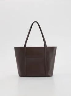 Reserved - Torebka typu shopper - ciemnobrązowy - Torebki damskie - miniaturka - grafika 1