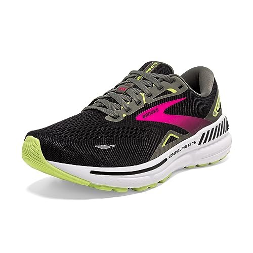 Brooks Adrenaline GTS 23, Trampki damskie, Black/Gunmetal/Sharp Green, 44.5 EU, Black Gunmetal Sharp Green, 44.5 EU