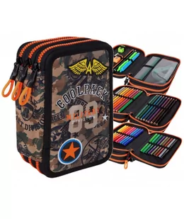 Piórnik 3-komorowy z wyposażeniem Coolpack Jumper 3 BADGES B - Piórniki - miniaturka - grafika 1
