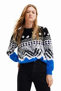 Desigual Sweter damski, czarny, L - Swetry damskie - miniaturka - grafika 1