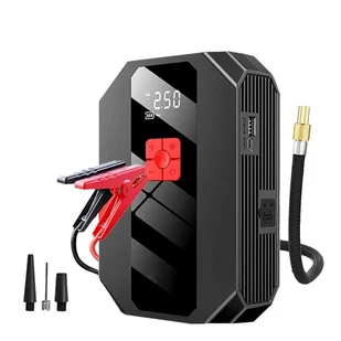 Jump starter i kompresor powietrza, prąd szczytowy 1200 A, power bank 26800 mAh, SZARY - Urządzenia Rozruchowe - Jump startery - miniaturka - grafika 1