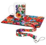Podkładki pod mysz - Zestaw folk Zalipie (kubek, podkładka pod mysz, smycz) - miniaturka - grafika 1