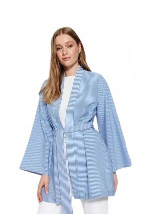 TRENDYOL NARZUTA DAMSKA Z PASKIEM I SZEROKIM RĘKAWEM 40 5_A