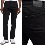 Spodnie męskie - Lee RIDER SLIM Clean Black DOPASOWANE CZARNE SPODNIE JEANSOWE W28 L32 - miniaturka - grafika 1