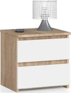 Szafki nocne - Fabryka Mebli Akord SZAFKA NOCNA CL2 40 cm SONOMA / BIAŁA - miniaturka - grafika 1