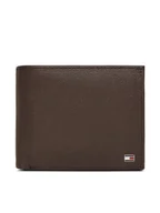 Portfele - Tommy Hilfiger Duży Portfel Męski Th Flag Cc Flap And Coin AM0AM13520 Brązowy - miniaturka - grafika 1