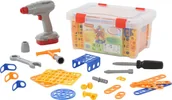 Mały majsterkowicz - WADER 58126 Zestaw Wynalazca 196 elem + śrubokręt elektryczny - miniaturka - grafika 1