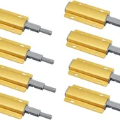 Zawiasy, okucia i inne akcesoria - Zamki do drzwi Push to Open, 8 sztuk w opakowaniu Złote magnetyczne zamki do szafek Push to Open - miniaturka - grafika 1