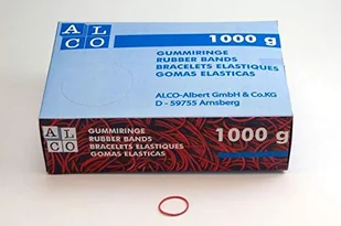 Unbekannt Diverse 742/1 Alco  pierścienie z gumy  25 MM, 1 kilogramów, czerwony 742/1 - Gumki recepturki - miniaturka - grafika 1