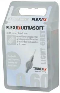 Tandex A/S czyściki międzyzębowe FLEXI 0,60 x 3,00mm Extra Fine Light Gray (jasno szary) <b>ULTRA SOFT</b> 6szt. w opak. - Szczoteczki międzyzębowe - miniaturka - grafika 1