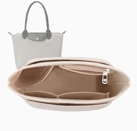Moda i Uroda OUTLET - Lckaey Organizer do torebki organizer le pliage średni Y012-beżowy-M - miniaturka - grafika 1