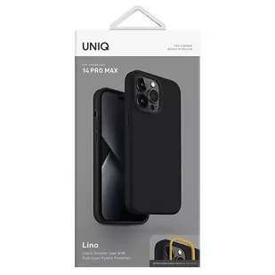 Uniq Etui etui Lino do iPhone 14 Pro Max 6,7" czarny/midnidght black - Etui i futerały do telefonów - miniaturka - grafika 7