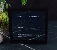 Zegary - Word Clock - polski zegar słowny (brązowa ramka z lustrem) - miniaturka - grafika 1