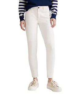 Spodnie damskie - Desigual Jeansy damskie Denim_Basic Core, biały, 34 PL - grafika 1