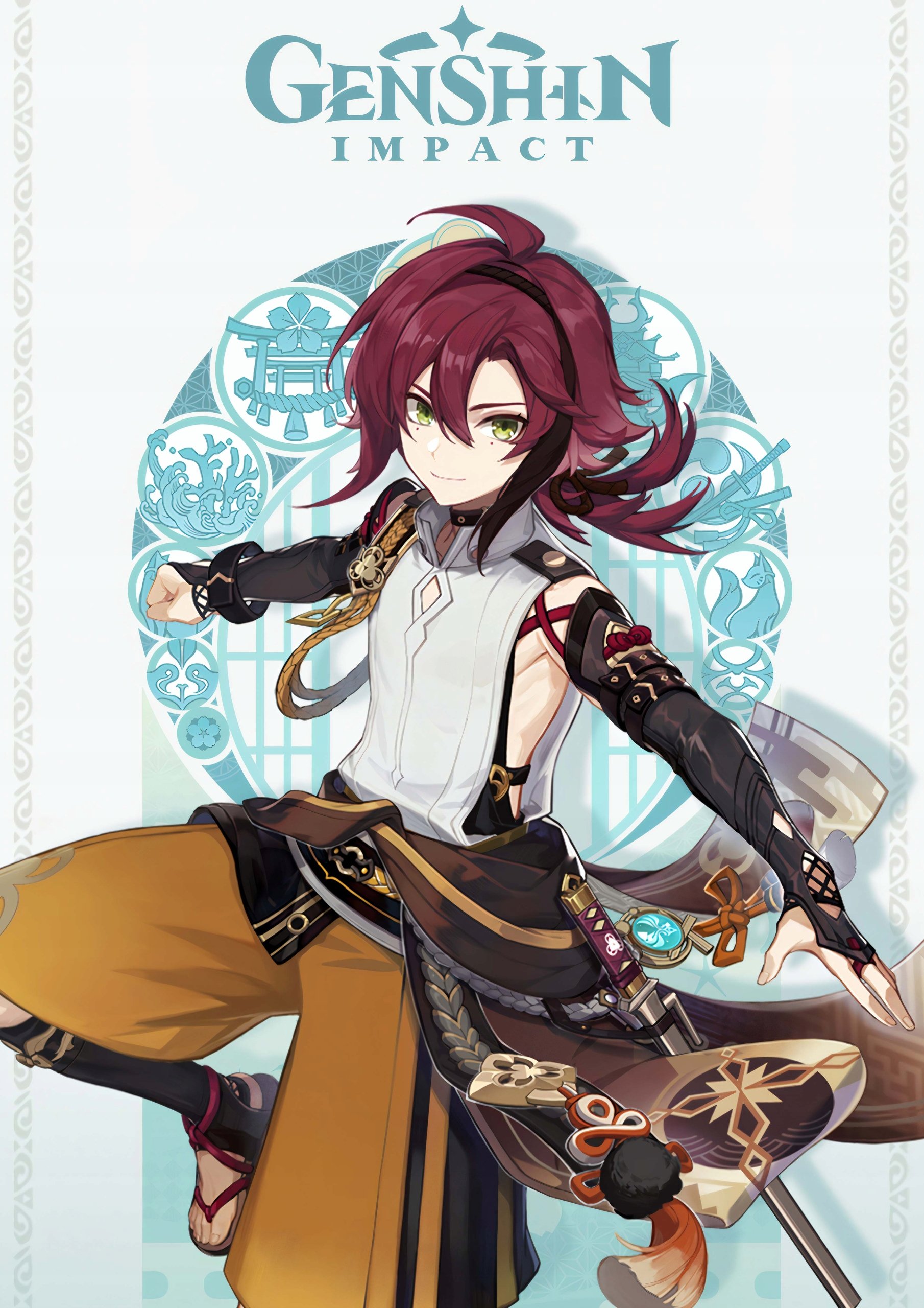 Plakat A3 Genshin Impact Anime Gra Shikanoin Heizou