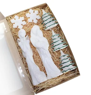 Zestaw świąteczny świece anioł choink+R zielony 18 - Świece - miniaturka - grafika 1