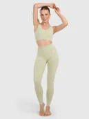 Legginsy - 4F Legginsy do jogi i pilatesu bezszwowe damskie - zielone M/L - miniaturka - grafika 1