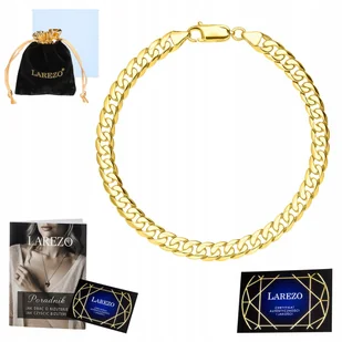 Bransoletka Złota Męska Pancerka Klasyczna Kubańska Cuban Pełna Gruba 4 mm - Bransolety męskie - miniaturka - grafika 1