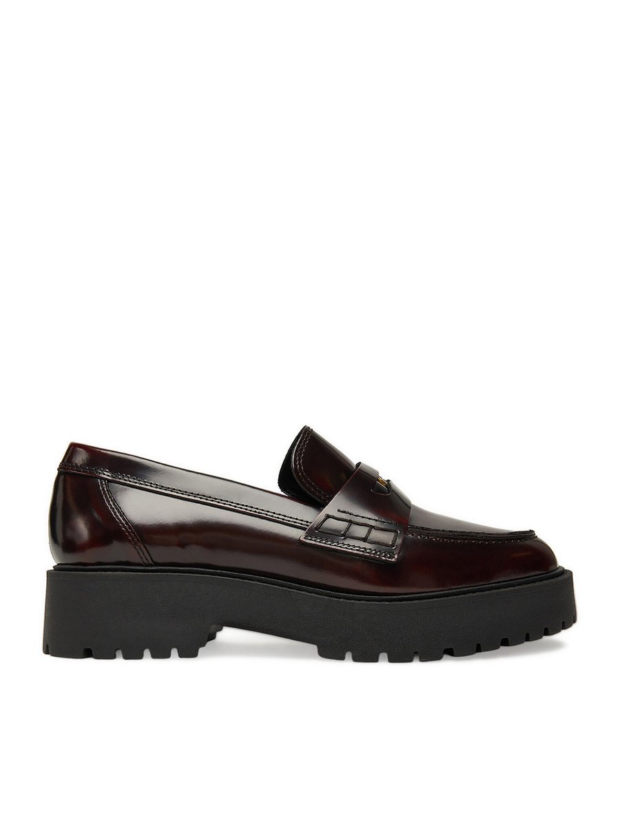 Gino Rossi Loafersy Damskie Bordowy C-CARRIE