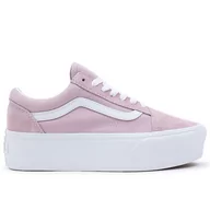 Trampki damskie - Buty Vans Old Skool Stackform VN0A7Q5MBLT1 - różowe - miniaturka - grafika 1