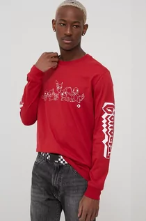 Koszulki i topy damskie - Converse longsleeve bawełniany X POKEMON kolor czerwony z nadrukiem - grafika 1