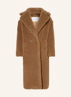 Płaszcze damskie - Max Mara Płaszcz Z Pluszowego Materiału Teddy Z Wielbłądziej Sierści braun - miniaturka - grafika 1