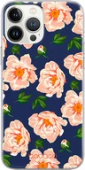 Etui i futerały do telefonów - Etui do Apple IPHONE 14 PRO Kwiaty 014 Babaco Nadruk pełny Granatowy - miniaturka - grafika 1