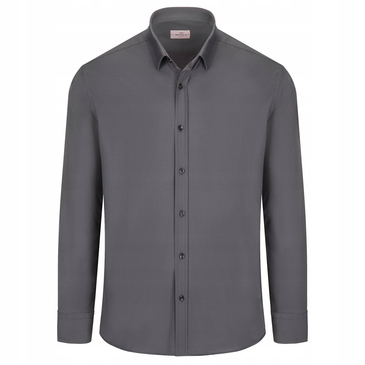 KOSZULA GRAFITOWA DŁUGI RĘKAW RDP SLIM FIT VIP BUSINESS LINE - BAWEŁNA - L