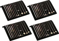 Biżuteria - akcesoria - zestaw 4 stojaków na biżuterię, stojak na naszyjniki, aksamitny stojak na biżuterię, stojak na bransoletki, stojak na biżuterię, stojak na łańcuszki do sklepów jubilerskich, stojak na bransoletki, bransoletki na kostki, naszyjniki - miniaturka - grafika 1