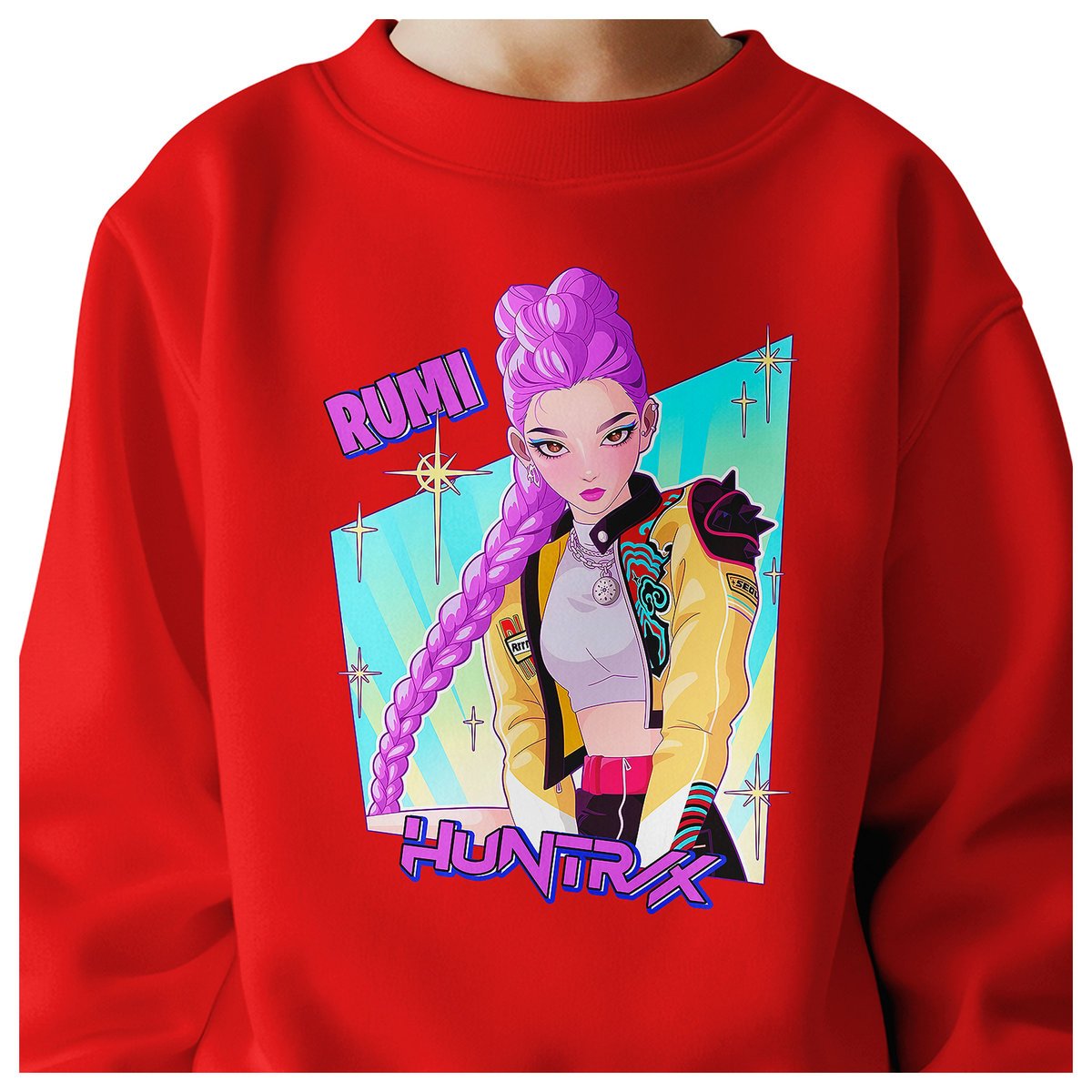 BLUZA DZIECIĘCA HUNTRIX RUMI KPOP 122-128 BAWEŁNIANA JAKOŚĆ