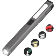 Latarki - Akumulatorowa latarka LED COB z trybami białymi/czerwonymi, kabel USB-C, przenośna lampa robocza z 6 trybami i wskaźnikiem poziomu naładowania baterii - miniaturka - grafika 1