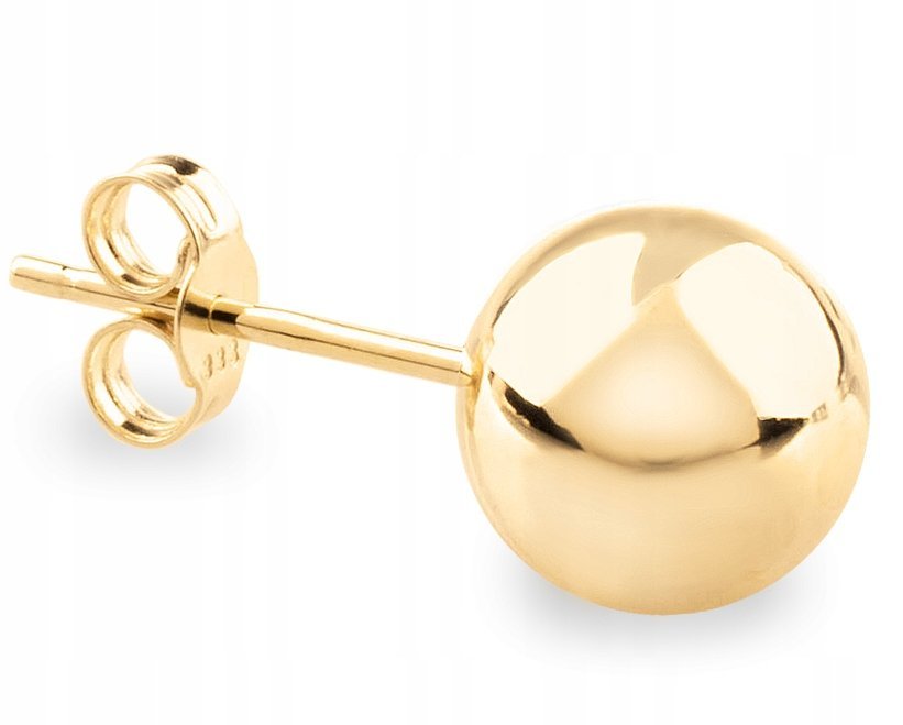 ZŁOTY KOLCZYK KULKA KULKI 333 7 mm