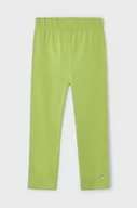 Spodnie i spodenki dla dziewczynek - Mayoral legginsy dziecięce kolor zielony gładkie - miniaturka - grafika 1