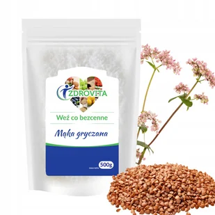 Mąka Gryczana bezglutenowa naturalna do wypieków Zdrovita 500g - Mąka - miniaturka - grafika 1