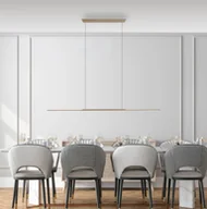 Lampy sufitowe - Lampa wisząca LED PURE Powierzchnia, brąz 125 cm aluminium 3000 K - miniaturka - grafika 1