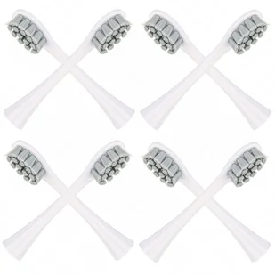 8x końcówki SZARE do szczoteczki sonicznej Oclean SE / X / X PRO / X PRO Elite / X PRO Digital / X10 / One / Air / Z / F1 / FLOW / Endurance - Reptila - Końcówki do szczoteczek elektrycznych - miniaturka - grafika 1