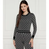 Swetry damskie - GUESS Sweter LISE | Slim Fit - miniaturka - grafika 1