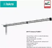 Anteny TV - Iskra Antena RTV TV Antena P-2845-7 F Grey - miniaturka - grafika 1
