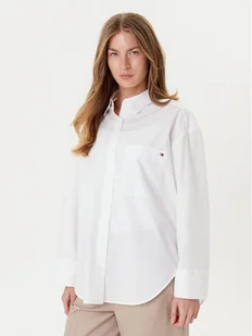 Tommy Hilfiger Koszula New Easy WW0WW45892 Biały Relaxed Fit - Koszule damskie - miniaturka - grafika 1