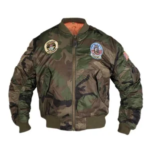 Kurtka Dziecięca Bombera Mil-Tec FLIGHT WOODLAND MA1 - Odzież taktyczna i umundurowanie - miniaturka - grafika 1