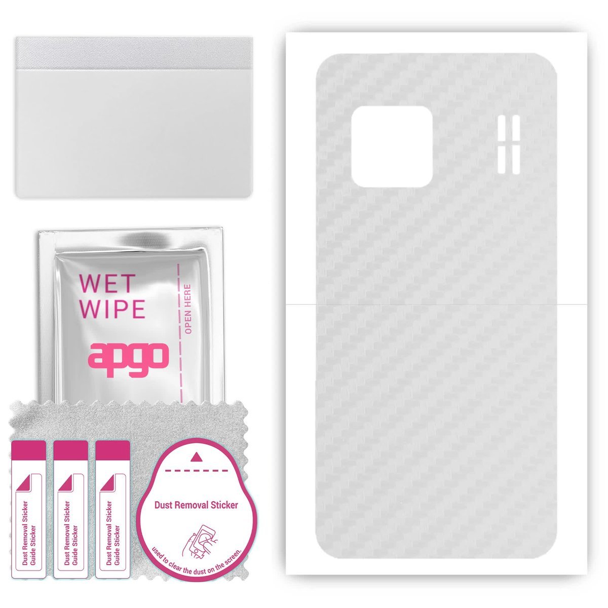 Folia naklejka skórka strukturalna na TYŁ do Maxcom MM248 4G - Carbon Przezroczysty - apgo SKINS