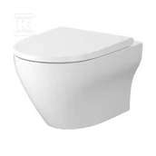 Miski WC - Zestaw C201 miska zawieszana LARGA PRO OVAL VORTEX , deska Larga slim wrap duroplastowa wolnoopadająca z łatwym wypinaniem - miniaturka - grafika 1