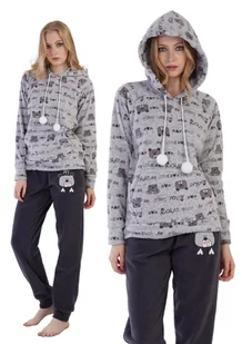 Piżama Damska Dres Vienetta polarowy z kieszeniami M 38 bluza z kapturem - Piżamy damskie Piżama Damska Dres Vienetta polarowy z kieszeniami M 38 bluza z kapturem - Piżamy damskie - miniaturka - grafika 1