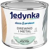 Emalie - Farba akrylowa Jedynka Deco&Protect Drewno i Metal Satynowy Połysk Zielony Jasny 0,2L - miniaturka - grafika 1