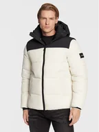 Kurtki męskie - Calvin Klein Kurtka zimowa Crinkle Color Block K10K110337 Écru Regular Fit - miniaturka - grafika 1