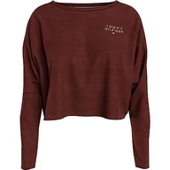 Koszulki i topy damskie - Tommy Hilfiger Koszulka damska z długim rękawem L/S, Redwood Brown, L - miniaturka - grafika 1