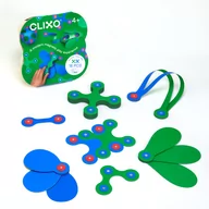 Klocki - CLIXO klocki magnetyczne jak origami - zestaw 18 elementów (zielono - niebieski) - miniaturka - grafika 1