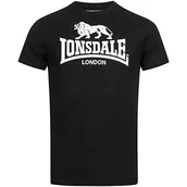 Koszulki męskie - Lonsdale Męski T-shirt St. Erney czarny czarny XL 114081 - miniaturka - grafika 1